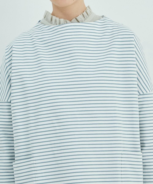 conges payes ADIEU TRISTESSE（コンジェ ペイエ アデュートリステス）の「バスクシャツ（Tシャツ/カットソー・レディース・パープル/ブルー/ベージュ・FREE）」の8枚目の写真