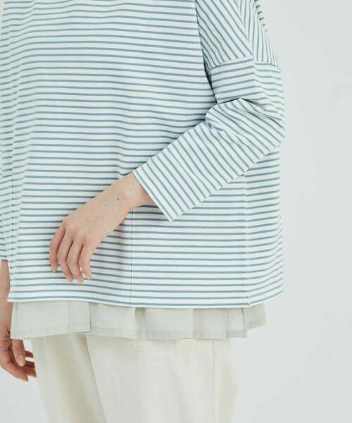 conges payes ADIEU TRISTESSE（コンジェ ペイエ アデュートリステス）の「バスクシャツ（Tシャツ/カットソー・レディース・パープル/ブルー/ベージュ・FREE）」の6枚目の写真