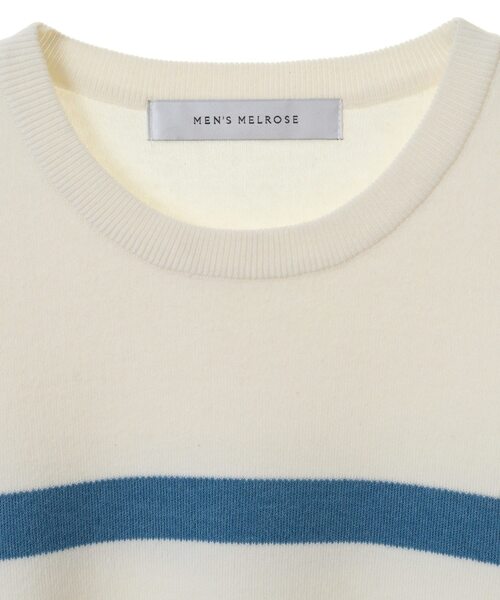 MEN'S MELROSE（メンズメルローズ）の「ストレッチスムースクルーネックニット（ニット/セーター・メンズ・グレー/ベージュ/ホワイト系その他・M/L）」の6枚目の写真