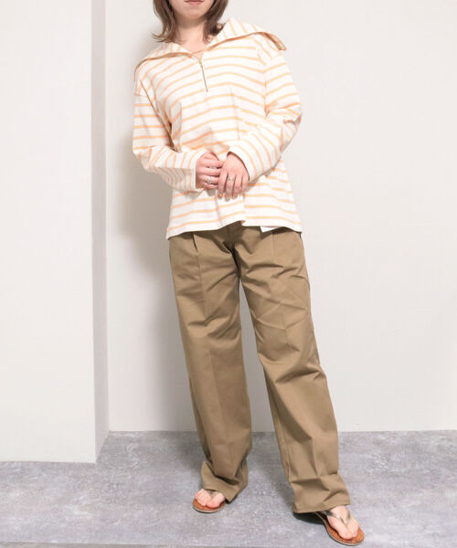 UNIVERSAL OVERALL（ユニバーサルオーバーオール）の「【UNIVERSAL OVERALL/ユニバーサルオーバーオール】WIDE PANTS（その他パンツ・レディース・ベージュ/ブラック・MEDIUM/SMALL）」の20枚目の写真
