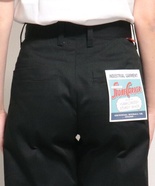 UNIVERSAL OVERALL（ユニバーサルオーバーオール）の「【UNIVERSAL OVERALL/ユニバーサルオーバーオール】WIDE PANTS（その他パンツ・レディース・ベージュ/ブラック・MEDIUM/SMALL）」の13枚目の写真