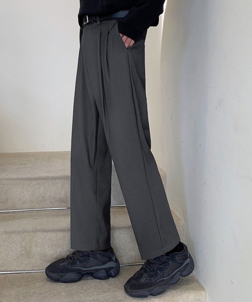 MGV(エムジーヴィー)の「ダブルタックシンプルスラックス(スラックス・メンズ・グレー/ブラック/ホワイト・MEDIUM/LARGE/X-LARGE)」の3枚目の写真