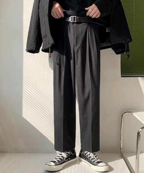 MGV(エムジーヴィー)の「ダブルタックシンプルスラックス(スラックス・メンズ・グレー/ブラック/ホワイト・MEDIUM/LARGE/X-LARGE)」の5枚目の写真