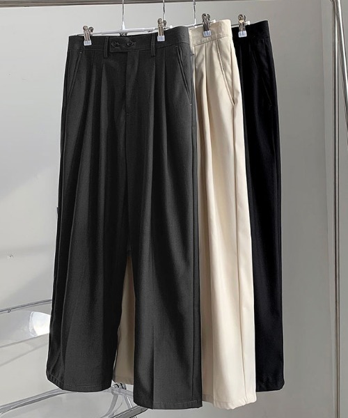 MGV(エムジーヴィー)の「ダブルタックシンプルスラックス(スラックス・メンズ・グレー/ブラック/ホワイト・MEDIUM/LARGE/X-LARGE)」の6枚目の写真