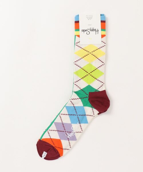 Happy Socks(ハッピーソックス)の「/HAPPY SOCKS/アーガイルデザインソックス(ソックス/靴下・メンズ・ホワイト/オレンジ/ピンク/その他/ブルー系その他/ネイビー/ブルー系その他2/その他4/その他5/その他6/その他2/その他3/その他8・MEDIUM)」の1枚目の写真