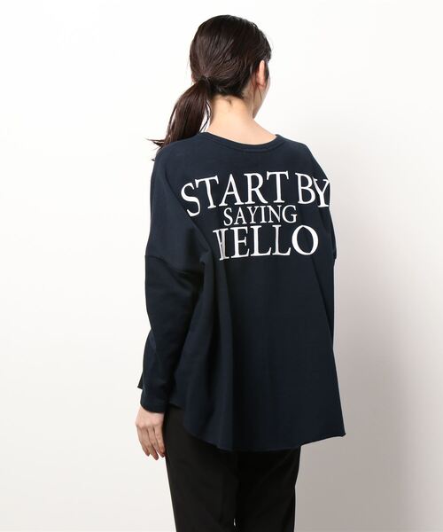 OUVRAGE CLASSE(ウヴラージュクラス)の「バックプリントスウェットプルオーバー(Tシャツ/カットソー・レディース・ピンク/アイボリー/オフホワイト/ネイビー・FREE)」の7枚目の写真