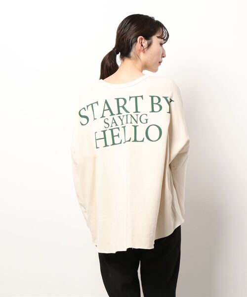 OUVRAGE CLASSE(ウヴラージュクラス)の「バックプリントスウェットプルオーバー(Tシャツ/カットソー・レディース・ピンク/アイボリー/オフホワイト/ネイビー・FREE)」の6枚目の写真