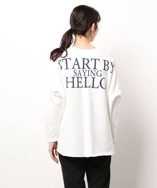 OUVRAGE CLASSE(ウヴラージュクラス)の「バックプリントスウェットプルオーバー(Tシャツ/カットソー・レディース・ピンク/アイボリー/オフホワイト/ネイビー・FREE)」の9枚目の写真