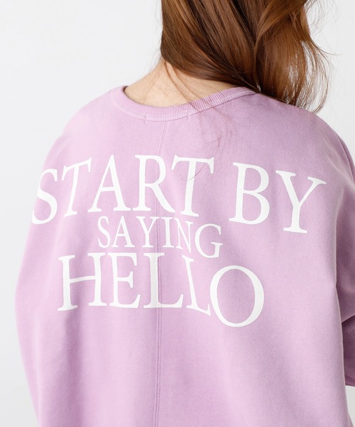 OUVRAGE CLASSE(ウヴラージュクラス)の「バックプリントスウェットプルオーバー(Tシャツ/カットソー・レディース・ピンク/アイボリー/オフホワイト/ネイビー・FREE)」の4枚目の写真