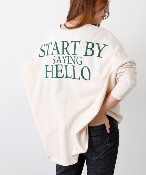 OUVRAGE CLASSE(ウヴラージュクラス)の「バックプリントスウェットプルオーバー(Tシャツ/カットソー・レディース・ピンク/アイボリー/オフホワイト/ネイビー・FREE)」の3枚目の写真