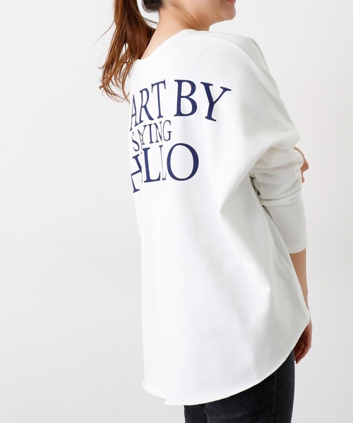 OUVRAGE CLASSE(ウヴラージュクラス)の「バックプリントスウェットプルオーバー(Tシャツ/カットソー・レディース・ピンク/アイボリー/オフホワイト/ネイビー・FREE)」の12枚目の写真