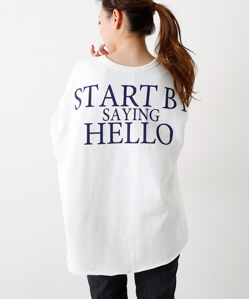 OUVRAGE CLASSE(ウヴラージュクラス)の「バックプリントスウェットプルオーバー(Tシャツ/カットソー・レディース・ピンク/アイボリー/オフホワイト/ネイビー・FREE)」の15枚目の写真