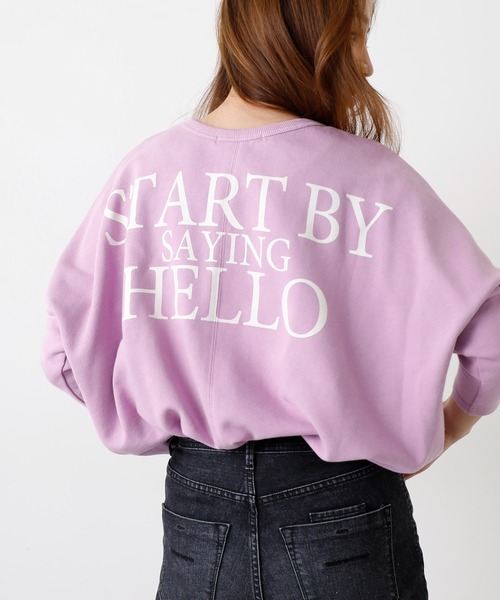 OUVRAGE CLASSE(ウヴラージュクラス)の「バックプリントスウェットプルオーバー(Tシャツ/カットソー・レディース・ピンク/アイボリー/オフホワイト/ネイビー・FREE)」の19枚目の写真