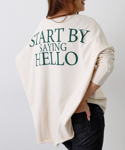 OUVRAGE CLASSE(ウヴラージュクラス)の「バックプリントスウェットプルオーバー(Tシャツ/カットソー・レディース・ピンク/アイボリー/オフホワイト/ネイビー・FREE)」の21枚目の写真