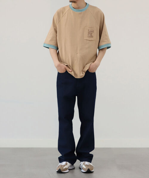 BeAMS DOT(ビームスドット)の「【WEB限定】BeAMS DOT / リンガー ポケット Tシャツ(Tシャツ/カットソー・メンズ・ベージュ/グリーン・MEDIUM/LARGE)」の10枚目の写真
