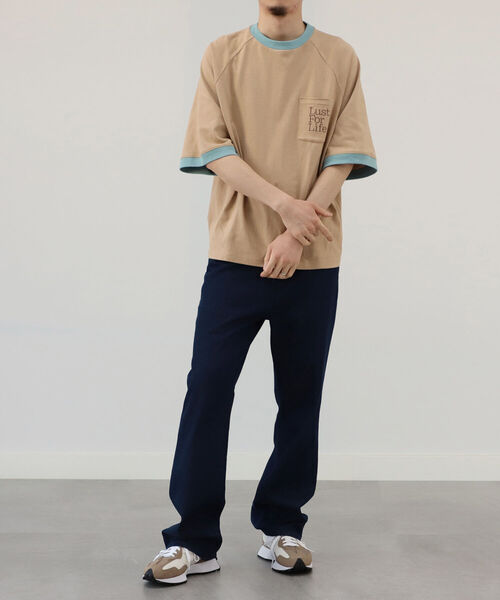 BeAMS DOT(ビームスドット)の「【WEB限定】BeAMS DOT / リンガー ポケット Tシャツ(Tシャツ/カットソー・メンズ・ベージュ/グリーン・MEDIUM/LARGE)」の11枚目の写真