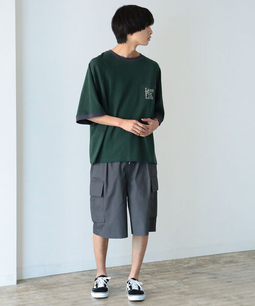 BeAMS DOT(ビームスドット)の「【WEB限定】BeAMS DOT / リンガー ポケット Tシャツ(Tシャツ/カットソー・メンズ・ベージュ/グリーン・MEDIUM/LARGE)」の15枚目の写真