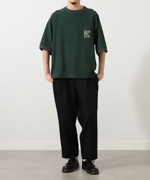 BeAMS DOT(ビームスドット)の「【WEB限定】BeAMS DOT / リンガー ポケット Tシャツ(Tシャツ/カットソー・メンズ・ベージュ/グリーン・MEDIUM/LARGE)」の17枚目の写真