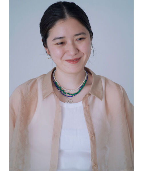Ray BEAMS（レイビームス）の「Ray BEAMS / オーガンジー レギュラーカラー シャツ（シャツ/ブラウス・レディース・ブラック/ベージュ・ONE SIZE）」の22枚目の写真