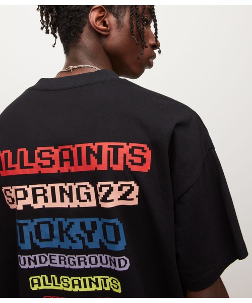 ALLSAINTS（オールセインツ）の「RAIDER ORGANIC COTTON T-SHIRT | RAIDER オーガニック コットン Tシャツ（Tシャツ/カットソー・メンズ・ブラック・S/L/M/XS）」の6枚目の写真