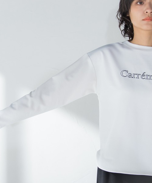 MAYSON GREY（メイソングレイ）の「【socolla】ステッチロゴヘルシープルオーバー≪洗濯機で洗える≫（Tシャツ/カットソー・レディース・ブラック/オフホワイト/ブルー・M）」の9枚目の写真