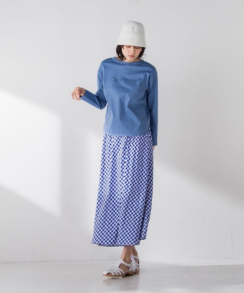 MAYSON GREY（メイソングレイ）の「【socolla】ステッチロゴヘルシープルオーバー≪洗濯機で洗える≫（Tシャツ/カットソー・レディース・ブラック/オフホワイト/ブルー・M）」の17枚目の写真