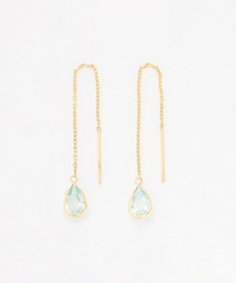K10 イエローゴールド ブルートパーズ しずく ピアス ESTELLE/エステール WEB限定