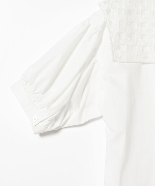 Ray BEAMS(レイビームス)の「Ray BEAMS / シアー チェック ビッグカラー シャツ(シャツ/ブラウス・レディース・ブラック/ホワイト・ONE SIZE)」の19枚目の写真