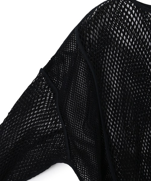 ADAM ET ROPE'（アダムエロペ）の「パターンメッシュプルオーバー（Tシャツ/カットソー・レディース・ブラック/キナリ・FREE）」の5枚目の写真