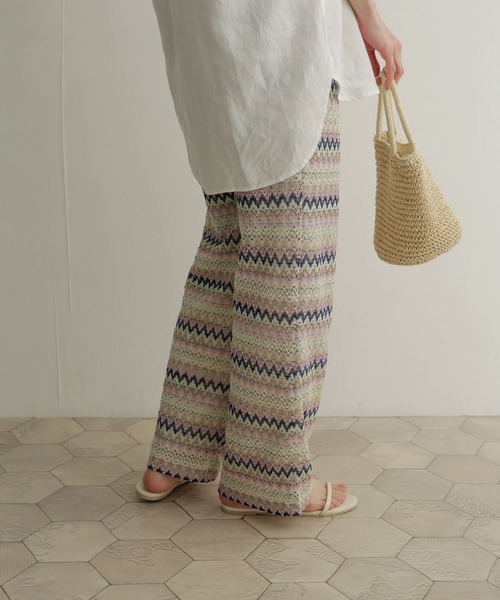 URBAN RESEARCH DOORS（アーバンリサーチドアーズ）の「ジャガードイージーパンツ（その他パンツ・レディース・ベージュ系その他/ブルー系その他/ピンク系その他・MEDIUM）」の16枚目の写真