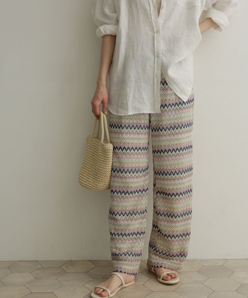 URBAN RESEARCH DOORS（アーバンリサーチドアーズ）の「ジャガードイージーパンツ（その他パンツ・レディース・ベージュ系その他/ブルー系その他/ピンク系その他・MEDIUM）」の20枚目の写真