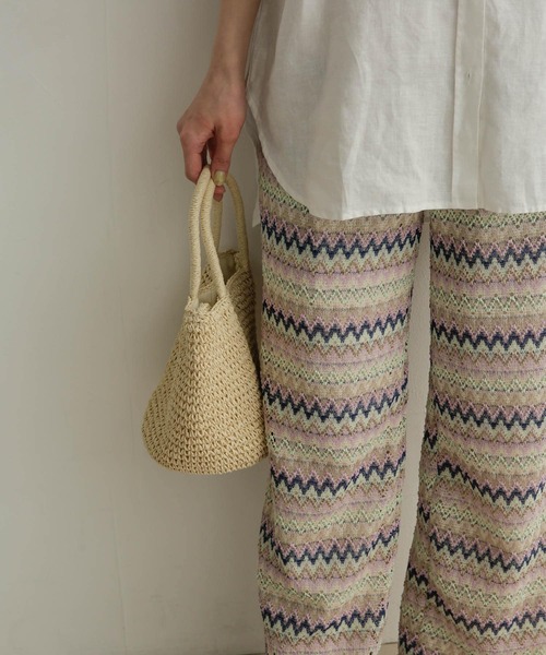 URBAN RESEARCH DOORS（アーバンリサーチドアーズ）の「ジャガードイージーパンツ（その他パンツ・レディース・ベージュ系その他/ブルー系その他/ピンク系その他・MEDIUM）」の22枚目の写真