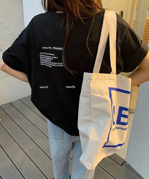 Bifrost（ビフレスト）の「バックプリントロゴＴシャツ（Tシャツ/カットソー・レディース・ホワイト/ブラック/グレー・F）」の4枚目の写真