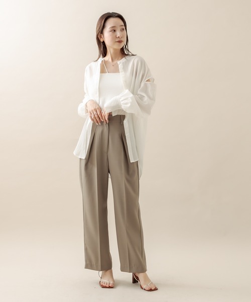 mline（エムライン）の「[mline] センタープレスパンツ（その他パンツ・レディース・ベージュ/ピンク/アイボリー/ブラック・1/2）」の10枚目の写真