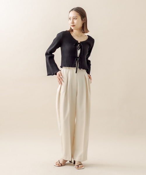 mline（エムライン）の「[mline] センタープレスパンツ（その他パンツ・レディース・ベージュ/ピンク/アイボリー/ブラック・1/2）」の11枚目の写真