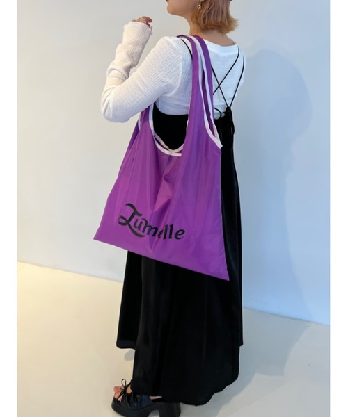 jumelle（ジュメロ）の「カラーエコバッグ（エコバッグ/サブバッグ・レディース・パープル/グリーン/オレンジ・FREE）」の3枚目の写真