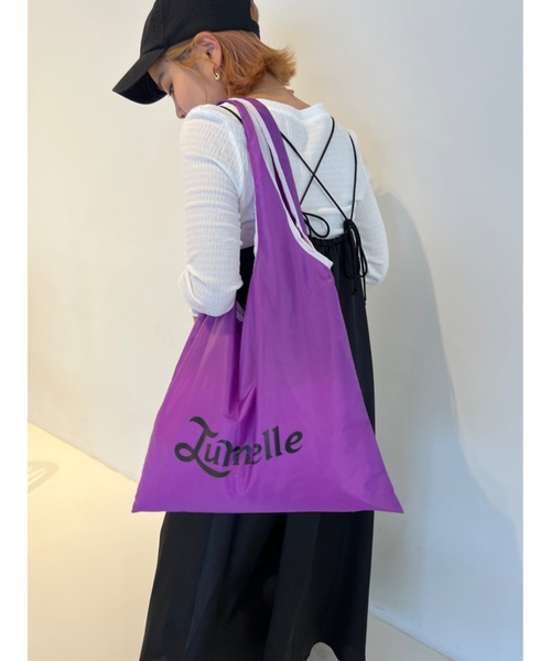 jumelle（ジュメロ）の「カラーエコバッグ（エコバッグ/サブバッグ・レディース・パープル/グリーン/オレンジ・FREE）」の5枚目の写真