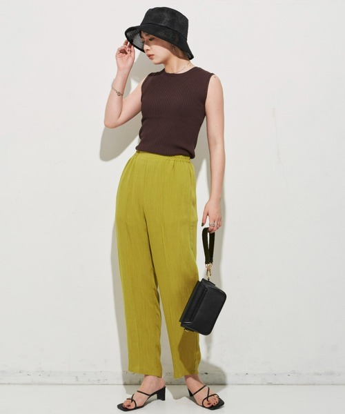 Aunt Marie's(アントマリーズ)の「リネンライクピンタックイージーパンツ(その他パンツ・レディース・ブラック/ブラウン/ピンク/ライム・FREE/S)」の19枚目の写真