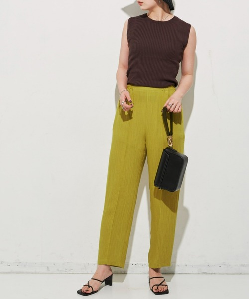 Aunt Marie's(アントマリーズ)の「リネンライクピンタックイージーパンツ(その他パンツ・レディース・ブラック/ブラウン/ピンク/ライム・FREE/S)」の21枚目の写真