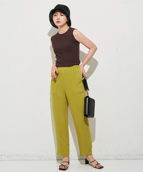 Aunt Marie's(アントマリーズ)の「リネンライクピンタックイージーパンツ(その他パンツ・レディース・ブラック/ブラウン/ピンク/ライム・FREE/S)」の18枚目の写真