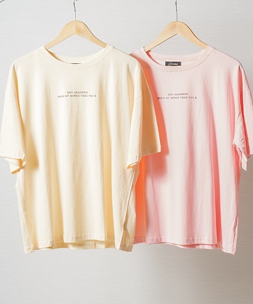 leune(ルネ)の「【leune】ベーシックロゴTシャツ(Tシャツ/カットソー・レディース・ピンク/ホワイト系・MEDIUM)」の2枚目の写真