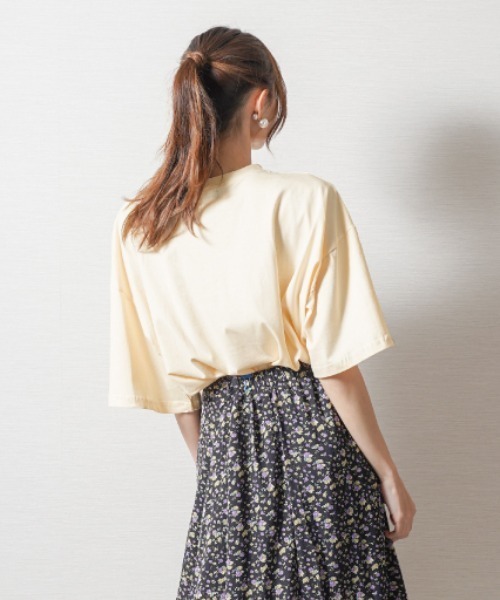 leune(ルネ)の「【leune】ベーシックロゴTシャツ(Tシャツ/カットソー・レディース・ピンク/ホワイト系・MEDIUM)」の3枚目の写真