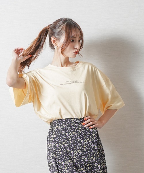 leune(ルネ)の「【leune】ベーシックロゴTシャツ(Tシャツ/カットソー・レディース・ピンク/ホワイト系・MEDIUM)」の11枚目の写真