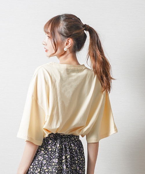 leune(ルネ)の「【leune】ベーシックロゴTシャツ(Tシャツ/カットソー・レディース・ピンク/ホワイト系・MEDIUM)」の10枚目の写真
