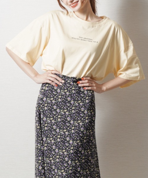 leune(ルネ)の「【leune】ベーシックロゴTシャツ(Tシャツ/カットソー・レディース・ピンク/ホワイト系・MEDIUM)」の8枚目の写真