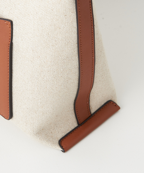 LOWELL things（ロウェル　シングス）の「●キャンバスループトートBAG（トートバッグ・レディース・オフホワイト/キャメル・フリー）」の12枚目の写真