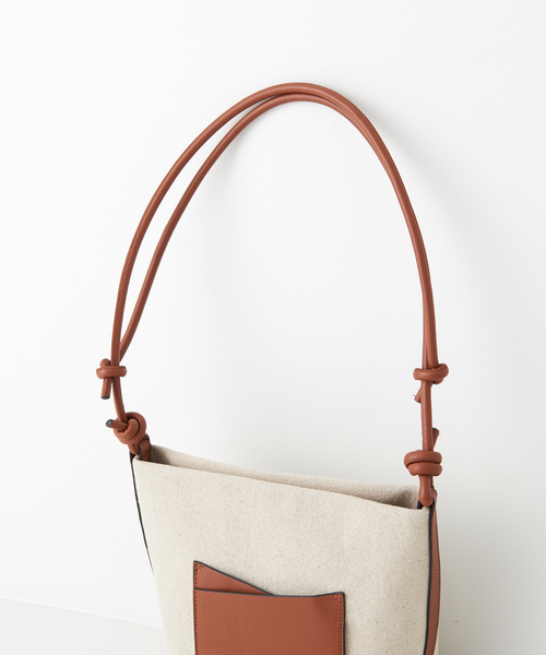 LOWELL things（ロウェル　シングス）の「●キャンバスループトートBAG（トートバッグ・レディース・オフホワイト/キャメル・フリー）」の14枚目の写真