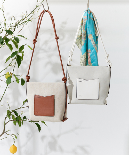 LOWELL things（ロウェル　シングス）の「●キャンバスループトートBAG（トートバッグ・レディース・オフホワイト/キャメル・フリー）」の15枚目の写真