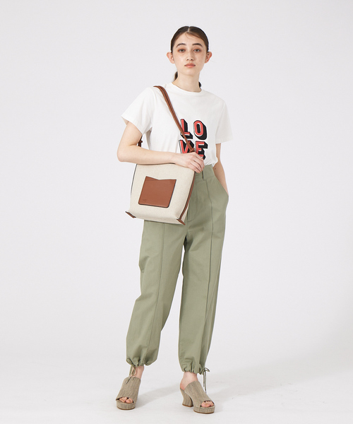 LOWELL things（ロウェル　シングス）の「●キャンバスループトートBAG（トートバッグ・レディース・オフホワイト/キャメル・フリー）」の8枚目の写真