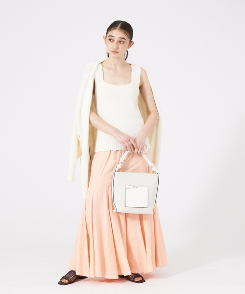 LOWELL things（ロウェル　シングス）の「●キャンバスループトートBAG（トートバッグ・レディース・オフホワイト/キャメル・フリー）」の5枚目の写真